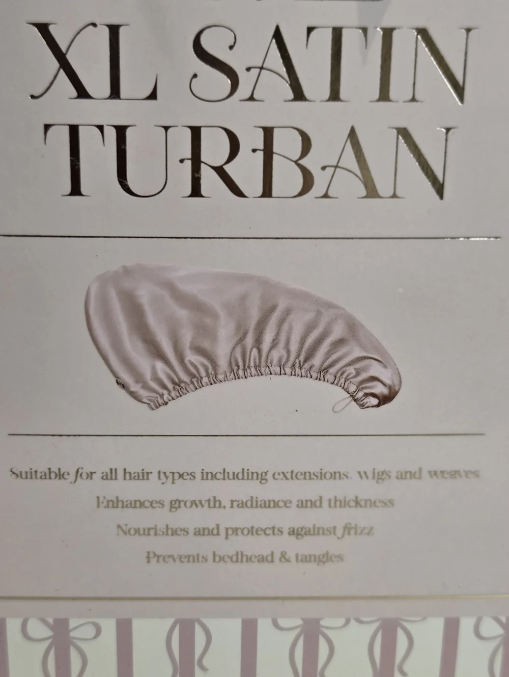XL Satin Turbin Pink - Picture 2 of 3